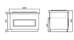 Buffettheke kalt PRAG - 1400mm - mit Kühlwanne - für 3x GN 1/1