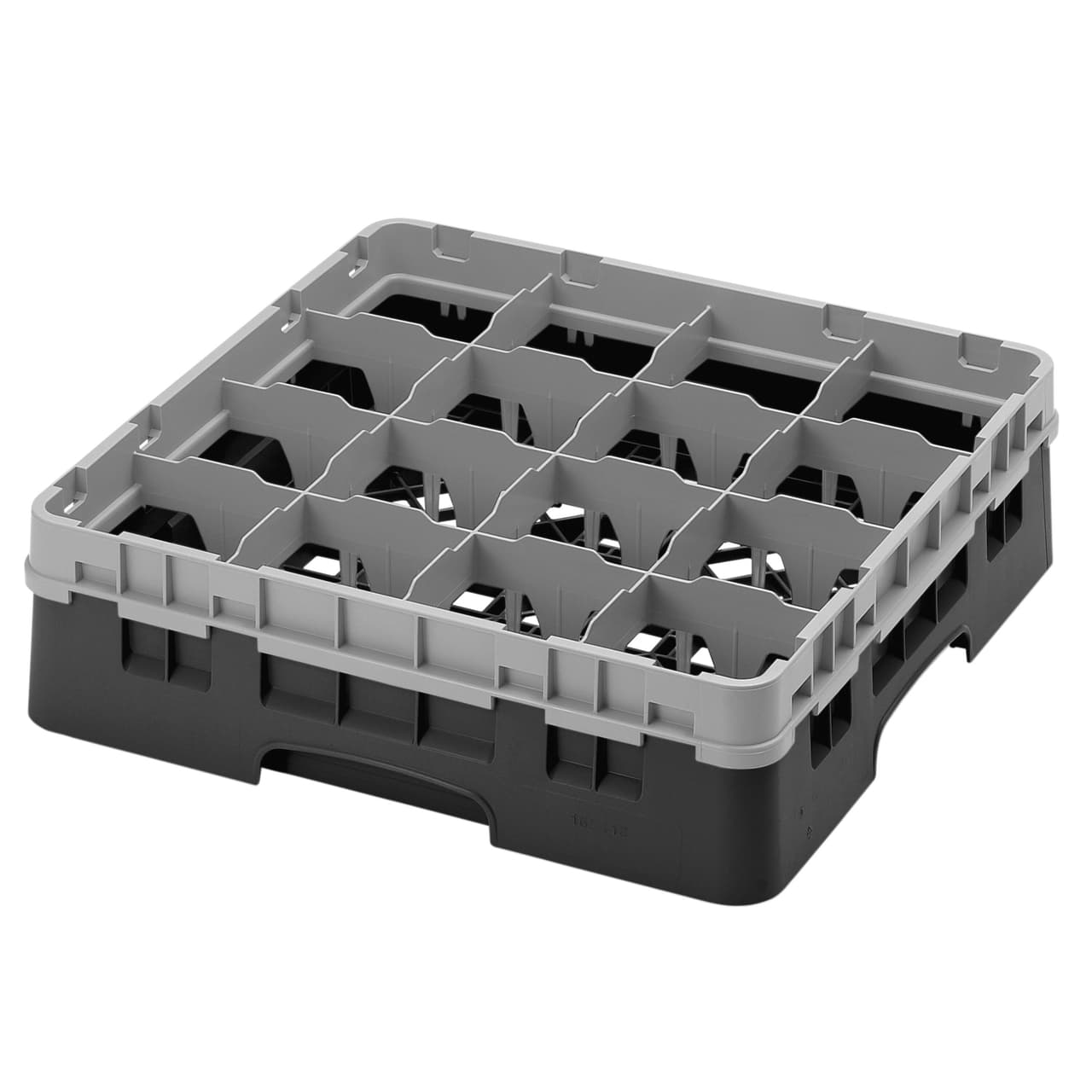 CAMBRO | CAMRACK® - Gläserspülkorb 1/1 - 16 Fächer - mit 1 Extender - 500x500mm - Schwarz