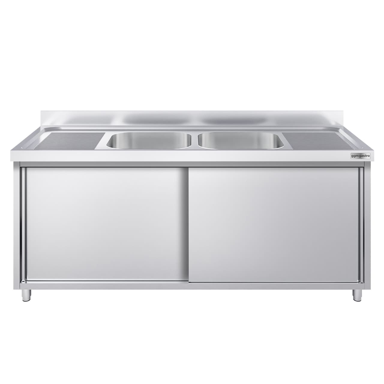 Spülschrank PREMIUM - 1800x600mm - mit 2 Becken mittig