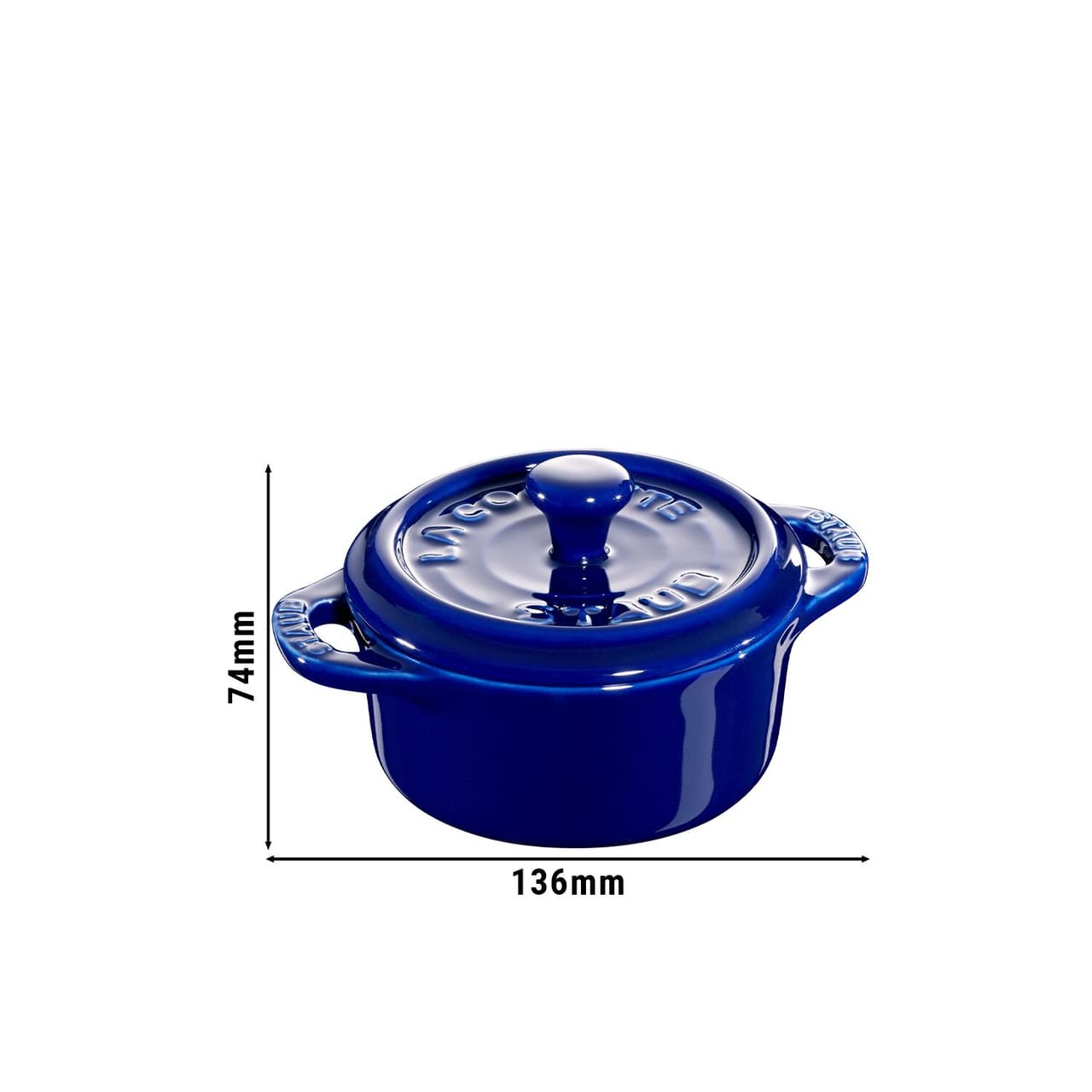 STAUB | CERAMIQUE - Mini Cocotte - Ø 100mm - rund - Keramik - Dunkelblau