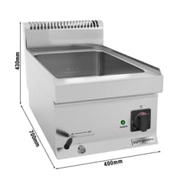 Elektro Bain-Marie - 1,2 kW - 1x GN 1/1 oder 2x GN 1/2