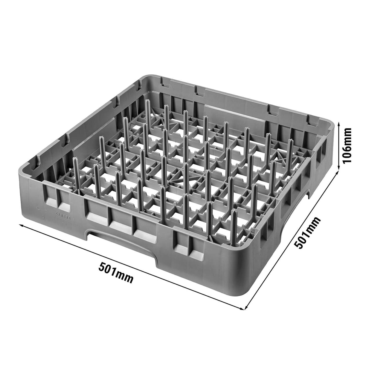 CAMBRO | CAMRACK® - Dornspülkorb 1/1 - 5x9 Fächer - 500x500mm - Grau