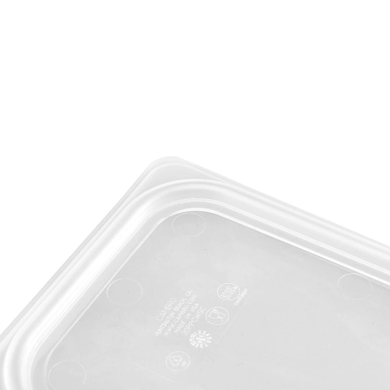 (6 Stück) CAMBRO | CAMWEAR® -  Polypropylen GN-Deckel 1/3 - luftdicht - milchig