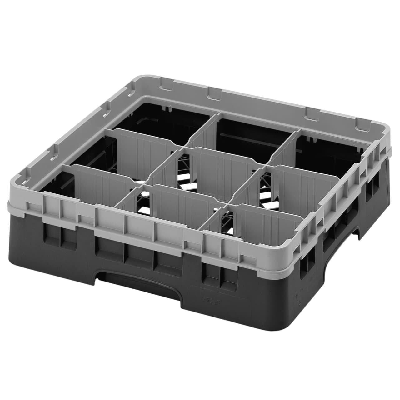 CAMBRO | CAMRACK® - Gläserspülkorb 1/1 - 9 Fächer - mit 1 Extender - 500x500mm - Schwarz