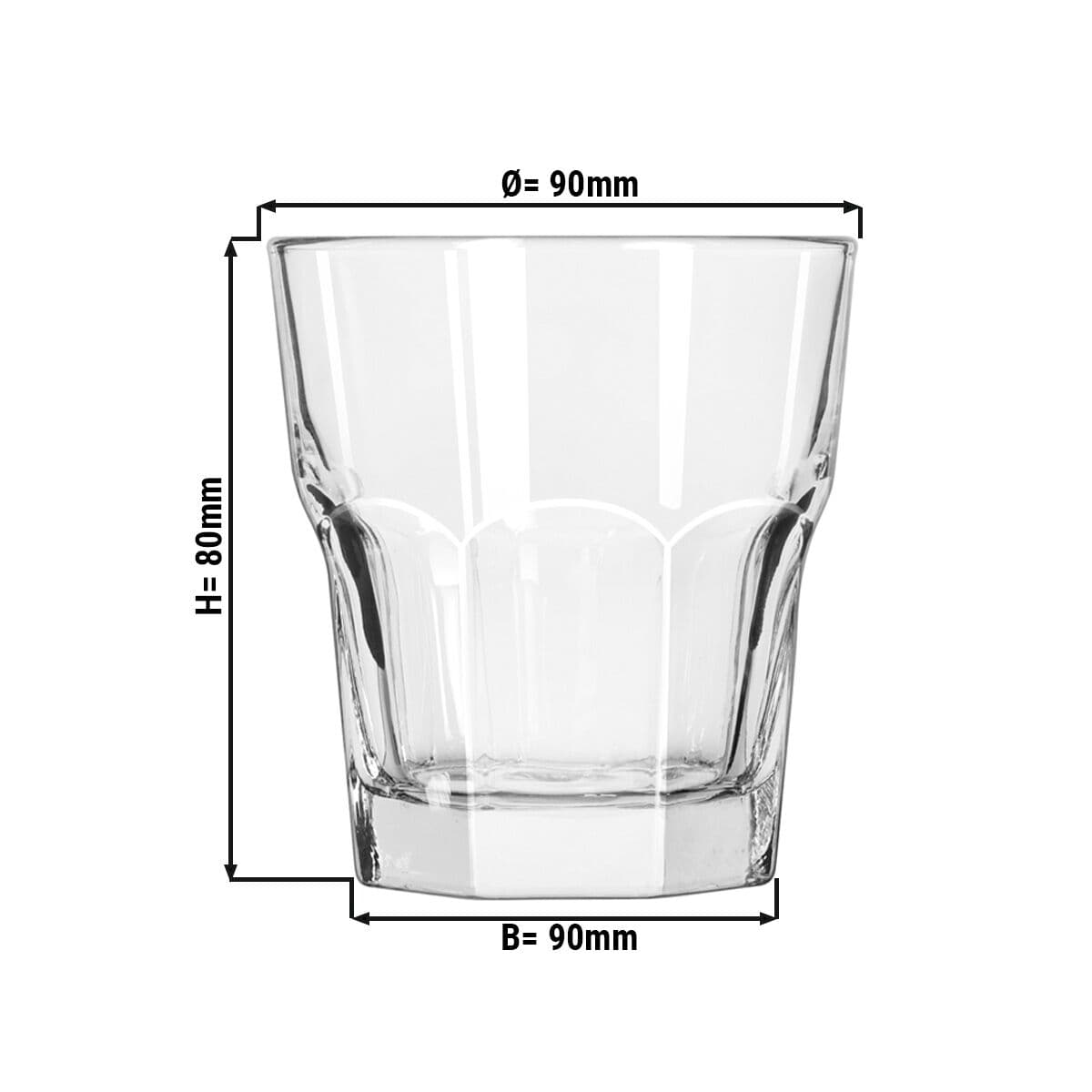 (12 Stück) Allzweck Trinkglas - GIBRALTAR - 290 ml - Transparent