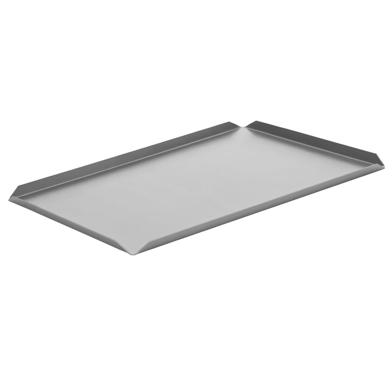 (5 Stück) Konditorei- & Präsentationsplatte aus Aluminium - 600x150x10mm - Silber