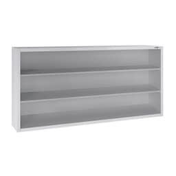 Edelstahl Wandhängeschrank ECO - 2000x400mm - ohne Schiebetür 1000mm hoch