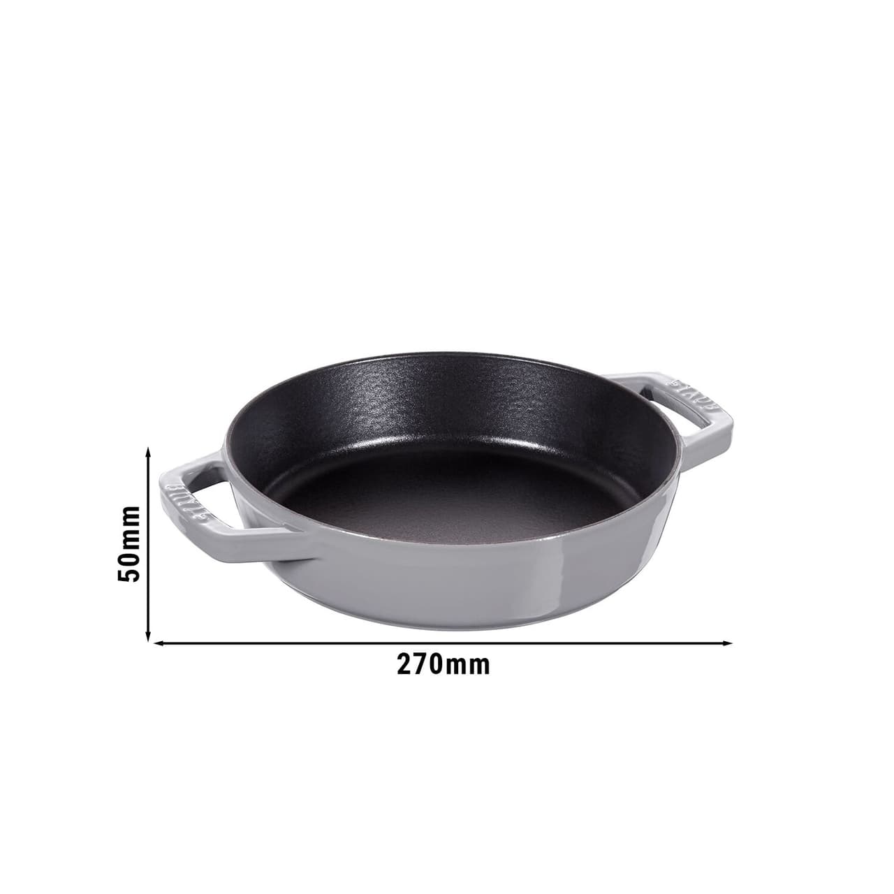 STAUB | PANS - Bratpfanne mit 2 Griffen - Ø 200mm - Gusseisen - Graphit-Grau