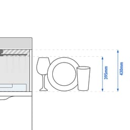 Doppelwandige Geschirrspülmaschine - Digital - 6,75 kW - mit Reiniger-  & Laugenpumpe