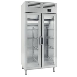 Kühlschrank Edelstahl Premium PLUS - GN 1/1 - 745 Liter - mit 2 Glastüren