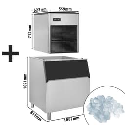 Eiswürfelbereiter - Nugget - 335 kg /24 h - inkl. Eisvorratsbehälter