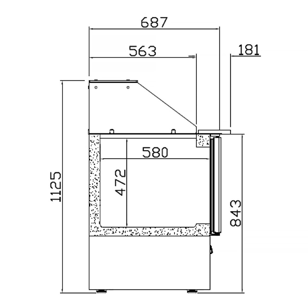 Saladette Premium PLUS - 1460mm - 3 Türen - mit Glasaufsatz für 9x GN 1/3 & 6x 1/6 GN