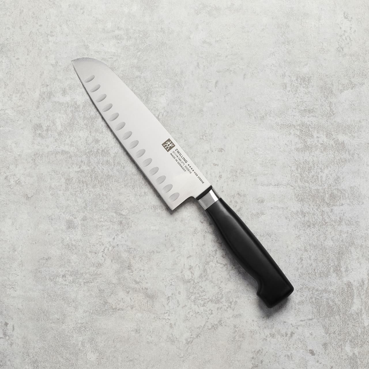 ZWILLING | VIER STERNE - Santoku- mit Kullenschliff - 180mm