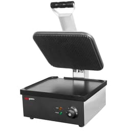 Zubereitungstisch - 1210mm - 2 Türen - für 9x GN 1/6 - inkl. Kontaktgrill & Hamburgermaschine