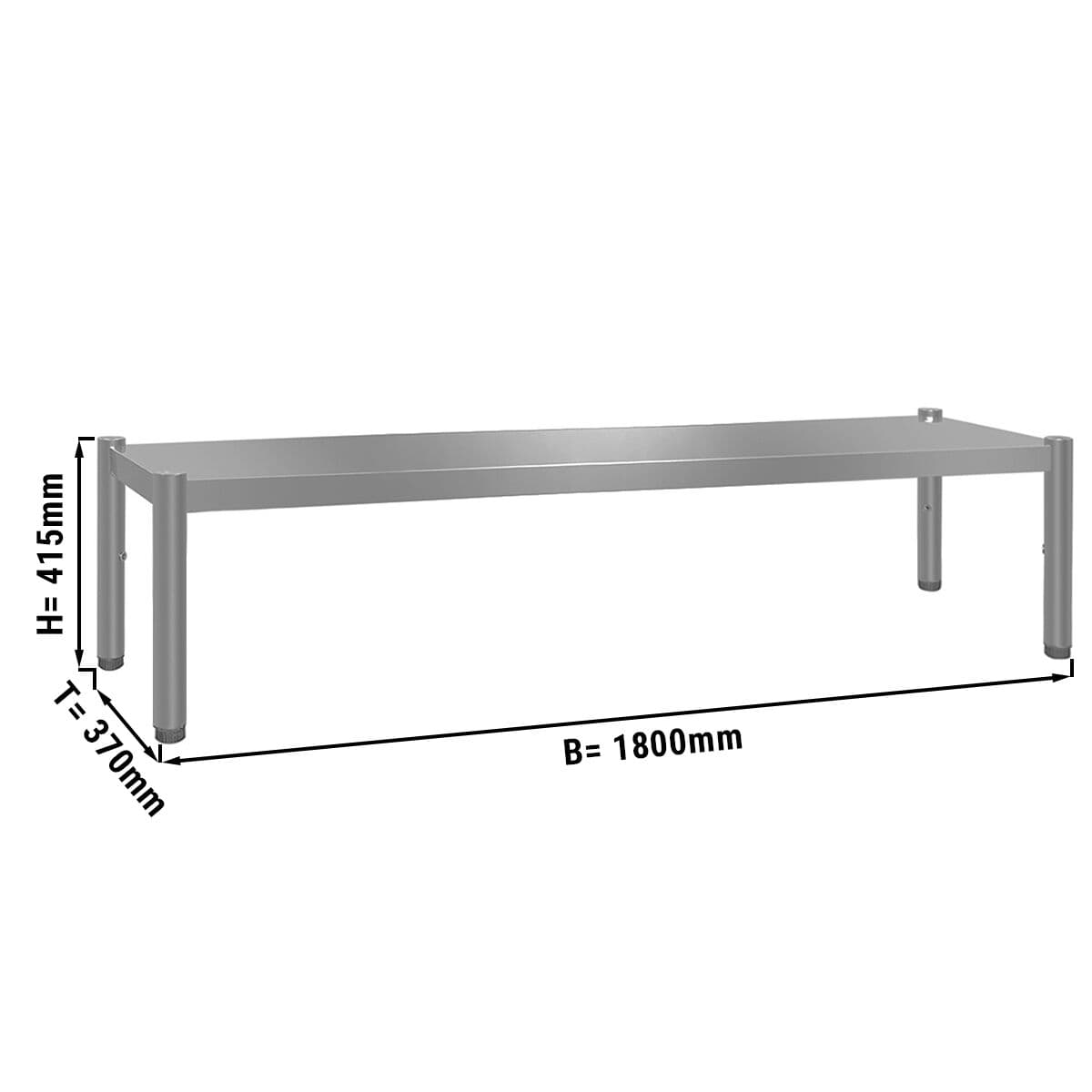 Aufsatzbord ECO - 1800x370mm - mit 1 Etage - Höhe: 415mm