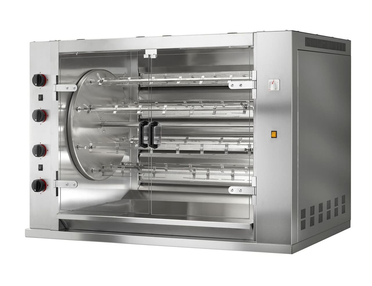 Gas Rotations Hähnchengrill - 37,2kW - mit 8 Spießen für bis zu 48 Hähnchen