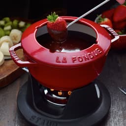 STAUB | SPECIALITIES - Fondue Set - Ø 160mm - Gusseisesn - Kirsch-Rot