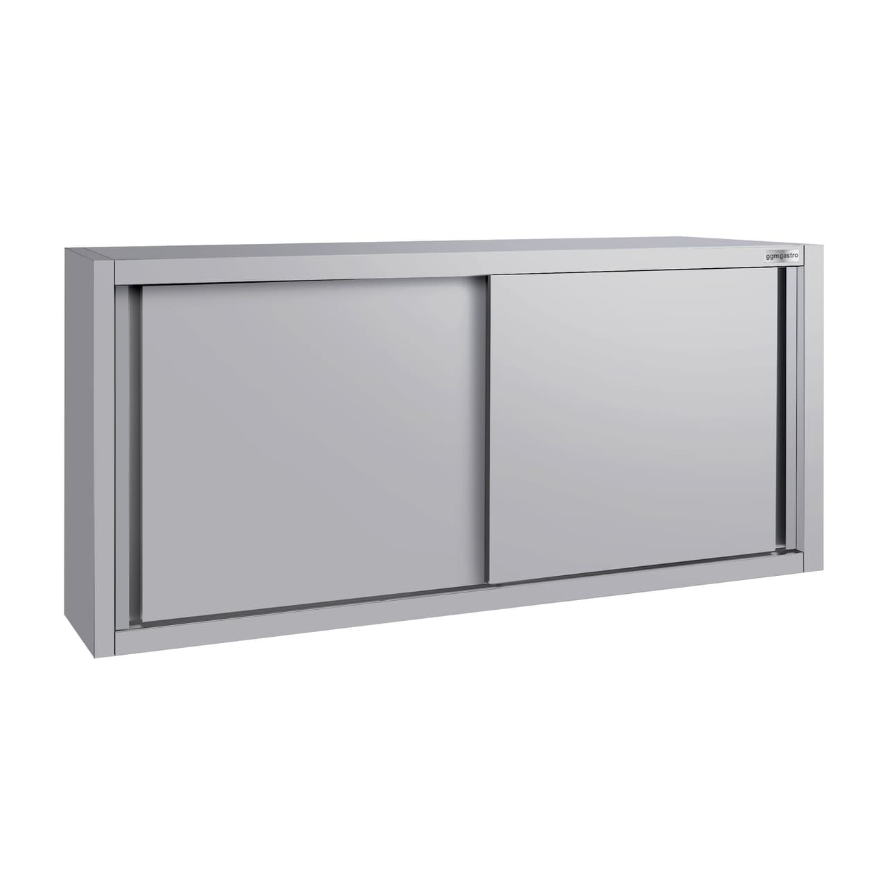 Edelstahl Wandhängeschrank ECO - 1600x400mm - mit Schiebetür - 650mm hoch