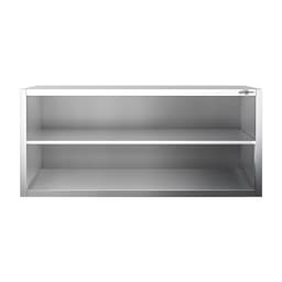 Edelstahl Wandhängeschrank PREMIUM - 1400x400mm - ohne Schiebetür - 650mm hoch