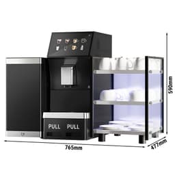 Kaffeevollautomat - 1,3 kW - 10 Zoll Touchscreen - inkl. Tassenwärmer & Milchkühlschrank