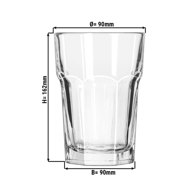 (12 Stück) Longdrinkglas - GIBRALTAR - 473 ml - Transparent