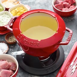 STAUB | SPECIALITIES - Fondue Set - Ø 180mm - Gusseisesn - Kirsch-Rot