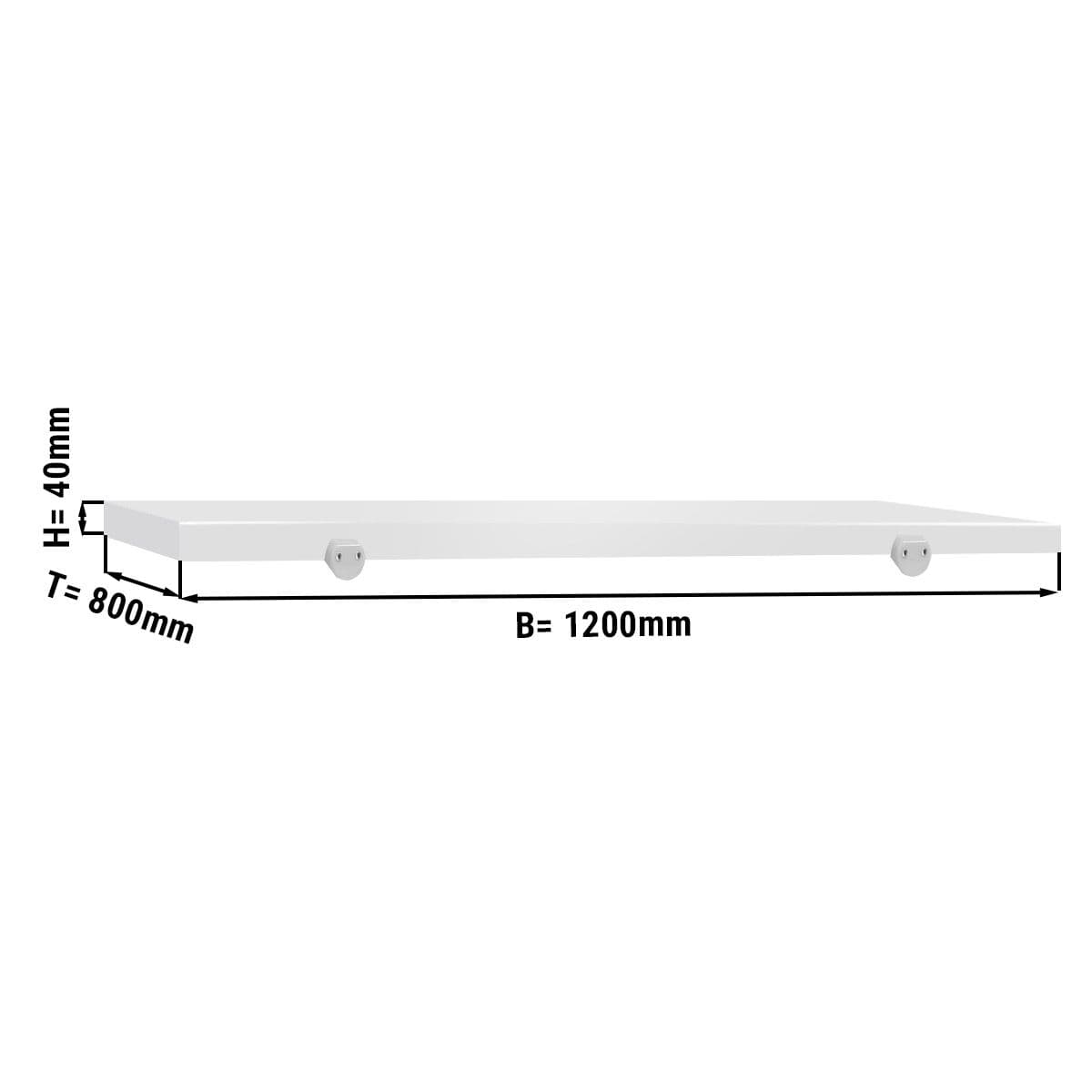 Schneideplatte für Arbeitstisch - 1200x800mm - Weiß