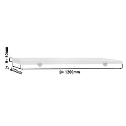 Schneideplatte für Arbeitstisch - 1200x800mm - Weiß