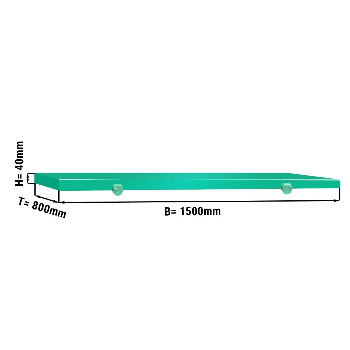 Schneideplatte für Arbeitstisch - 1500x800mm - Grün