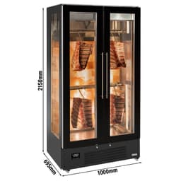 Dry Aging Fleischreifeschrank - 1000x690mm - mit 2 Glastüren