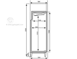 Kühlschrank Edelstahl Premium PLUS - GN 1/1 - 745 Liter - mit 2 Glastüren