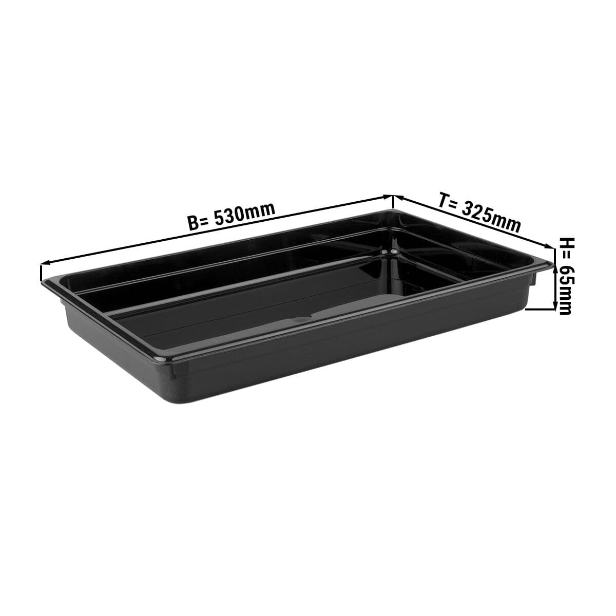 Polycarbonat GN 1/1 Behälter - Schwarz - Tiefe: 65mm