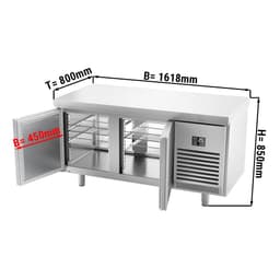 Bäckereikühltisch Premium PLUS - 1618x800mm - mit Durchreiche