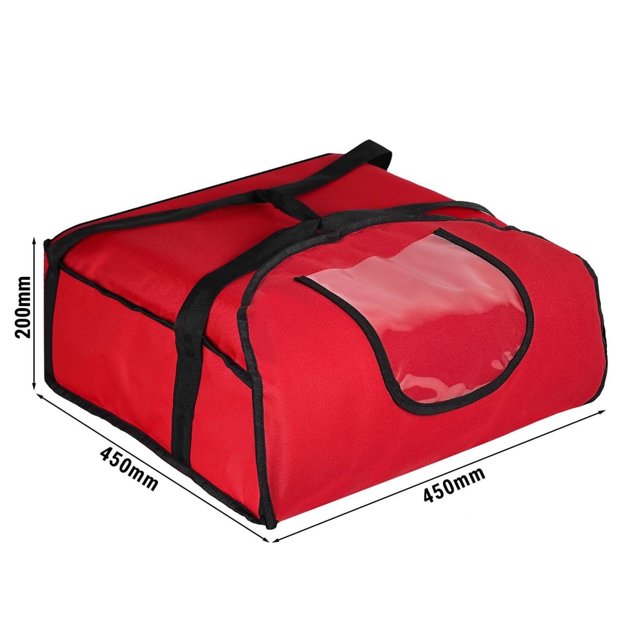 Pizzabag / Isoliertasche - für 5 Pizzakartons 43x43cm - Rot