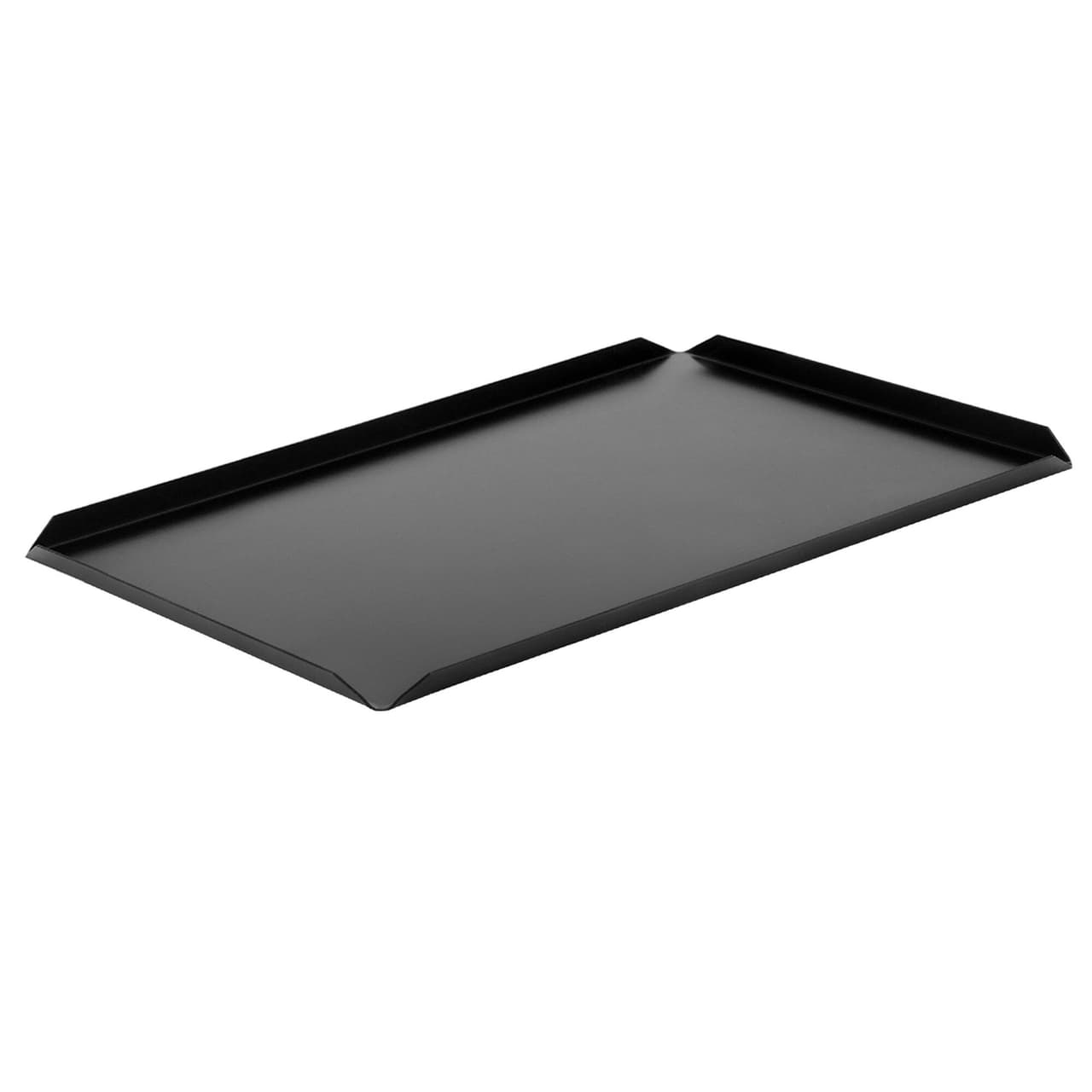 (5 Stück) Konditorei- & Präsentationsplatte aus Aluminium - 600x150x10mm - Schwarz