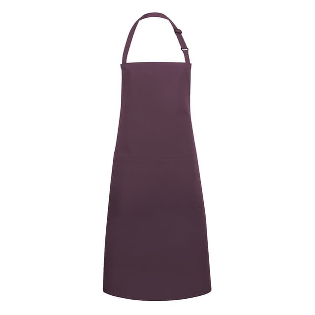 KARLOWSKY | Latzschürze mit Tasche Basic - Aubergine