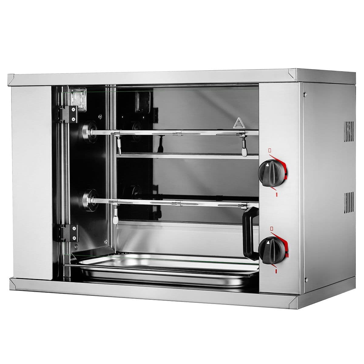 Elektro Mini-Hähnchengrill - 4,4kW - mit 2 Spießen für bis zu 6 Hähnchen