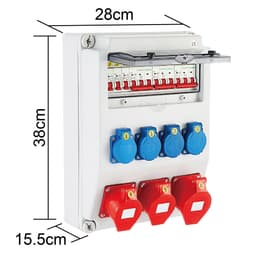 Verteilerkasten - 4x 230V (16A), 2x 400V (16A), 1x 400V (32A)