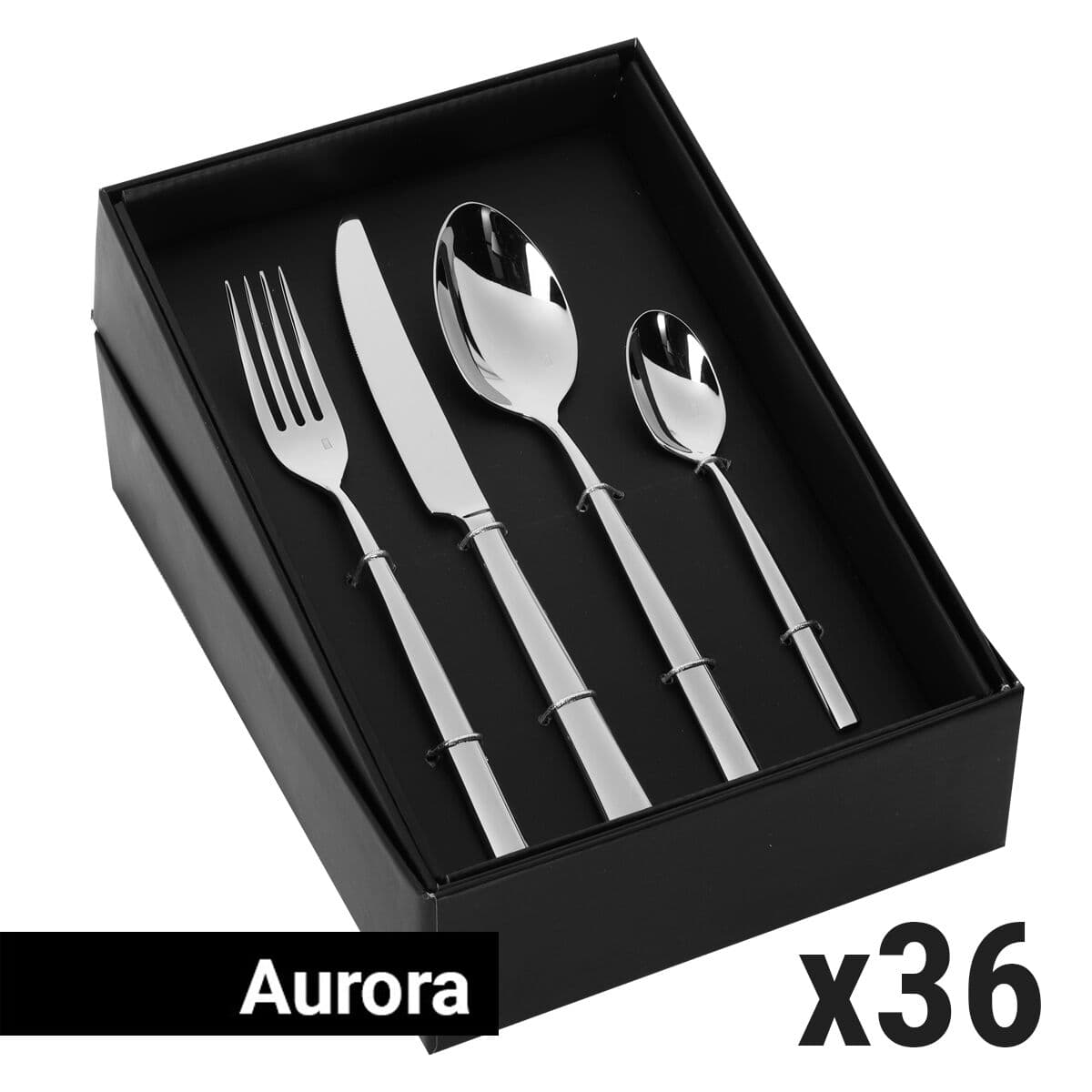 (144 Stück) Besteckset Aurora - 144 tlg. - Für 36 Personen