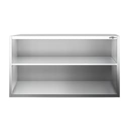 Edelstahl Wandhängeschrank PREMIUM - 2000x400mm - ohne Schiebetür - 800mm hoch