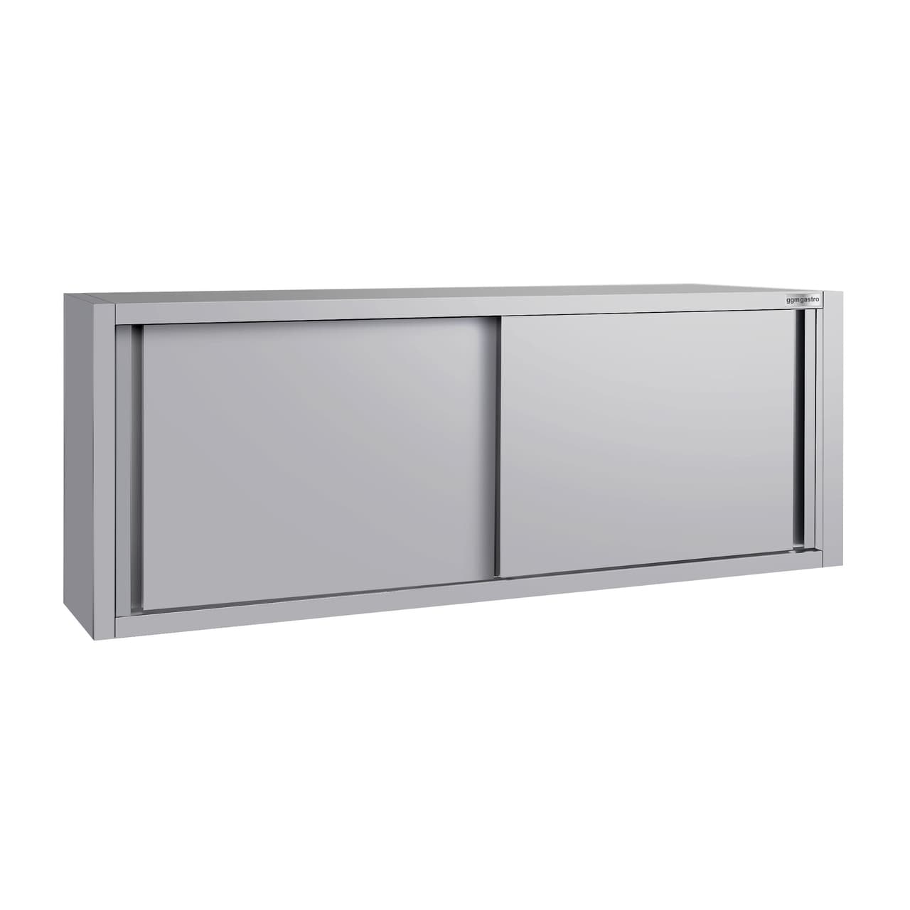 Edelstahl Wandhängeschrank ECO - 2000x400mm - mit Schiebetür - 650mm hoch