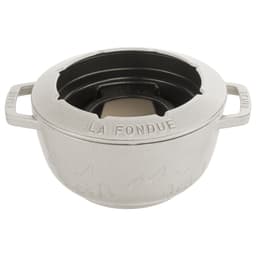 STAUB | SPECIALITIES - Fondue Set - Ø 200mm - Gusseisesn -Weisser Trüffel