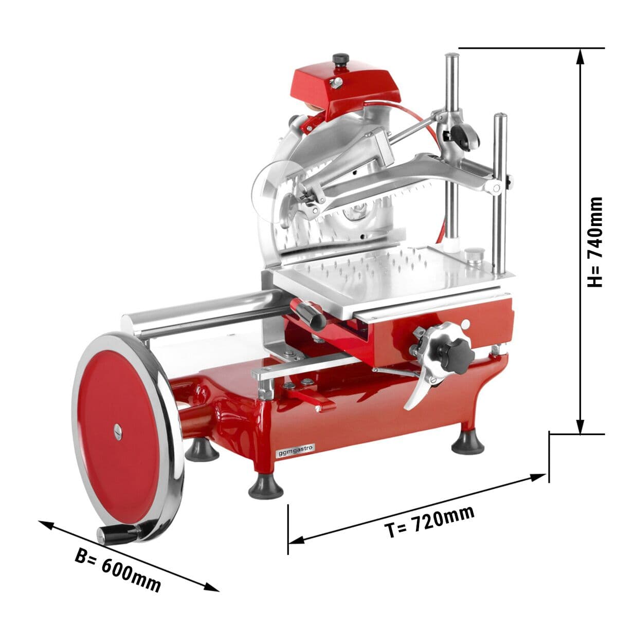 Schwungradmaschine Rustikal - Messer: Ø 300mm - Rot