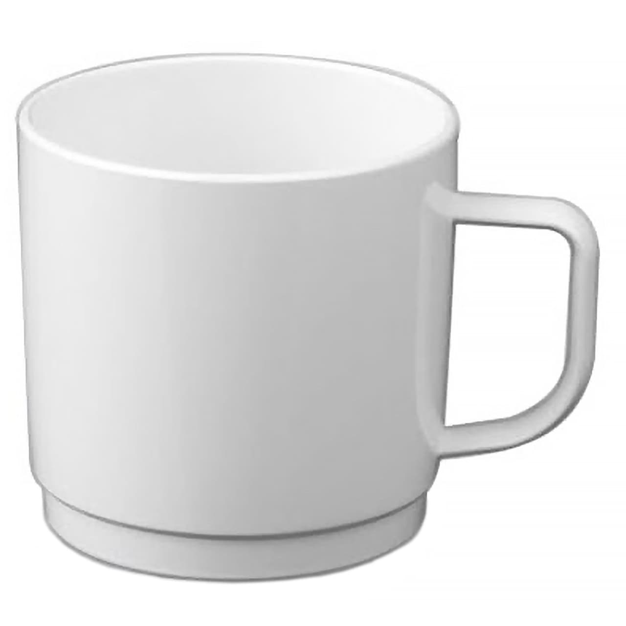 (50 Stück) Polycarbonat Tee-/Kaffeetasse, weiss - 200 ml