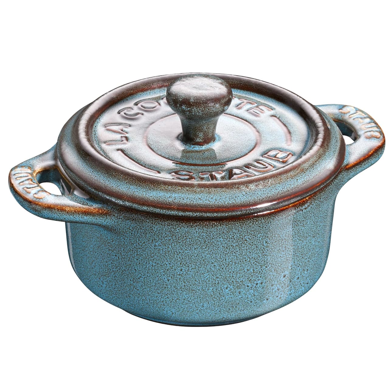 STAUB | CERAMIQUE - Mini Cocotte - Ø 100mm - rund - Keramik - Antik-Türkis