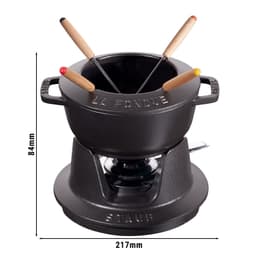 STAUB | SPECIALITIES - Fondue Set - Ø 160mm - Gusseisesn - Schwarz