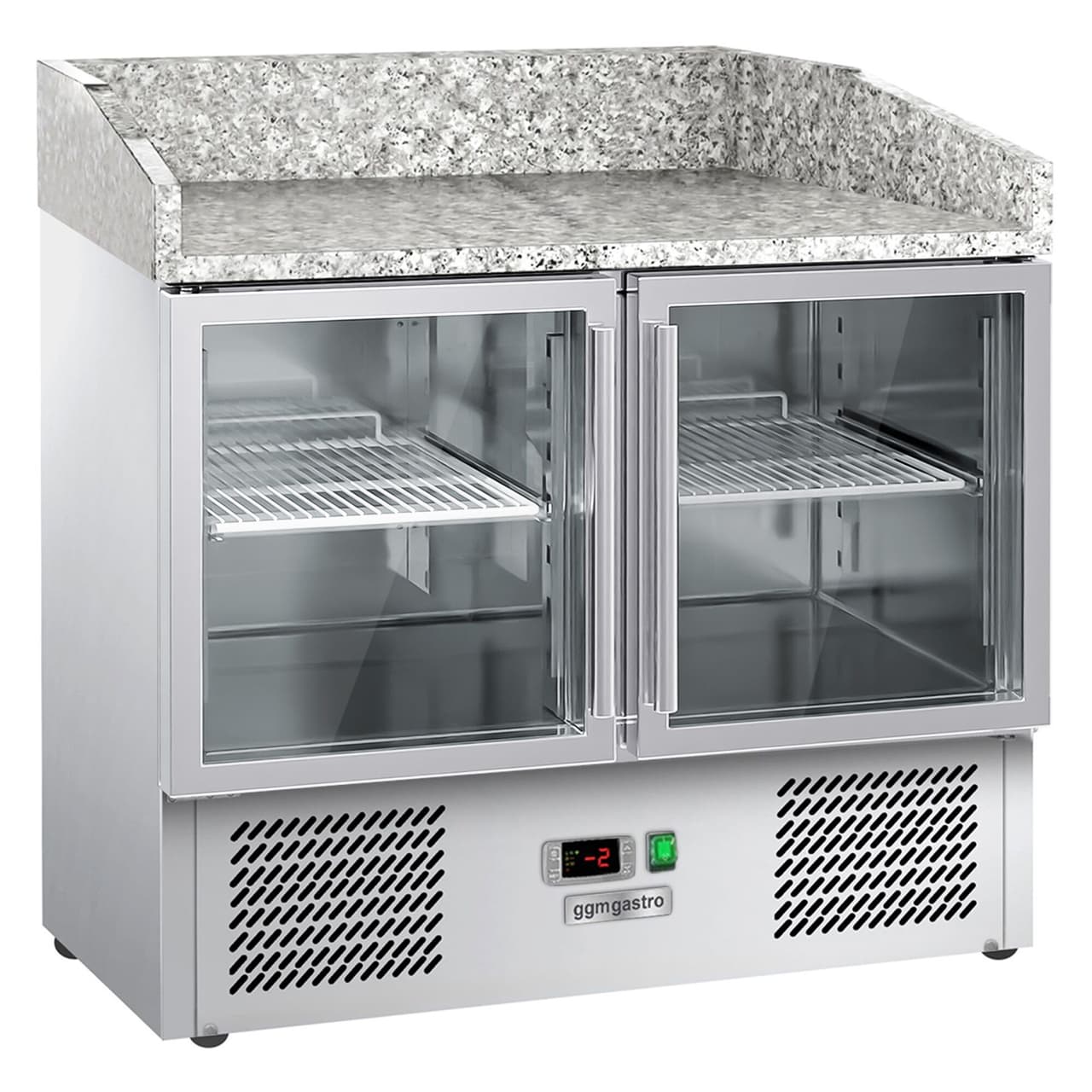 Pizzakühltisch ECO - 920x700mm - mit 2 Glastüren