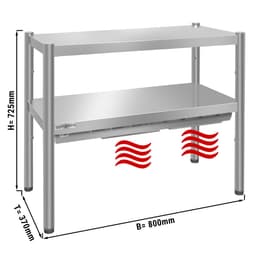 Wärmebrücke PREMIUM - 800x370mm - mit 2 Etagen - Höhe: 725mm