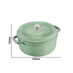 STAUB | LA COCOTTE - Cocotte - Ø 180mm - Gusseisen - Salbeigrün