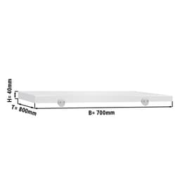 Schneideplatte für Arbeitstisch - 700x800mm - Weiß